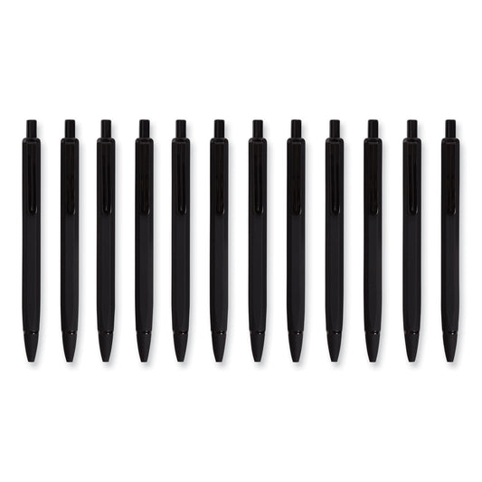 U Brands Cambria Soft Touch Mechanical Pencil, 0.7 mm, HB (#2), Black Lead, Black Barrel, 12/Pack