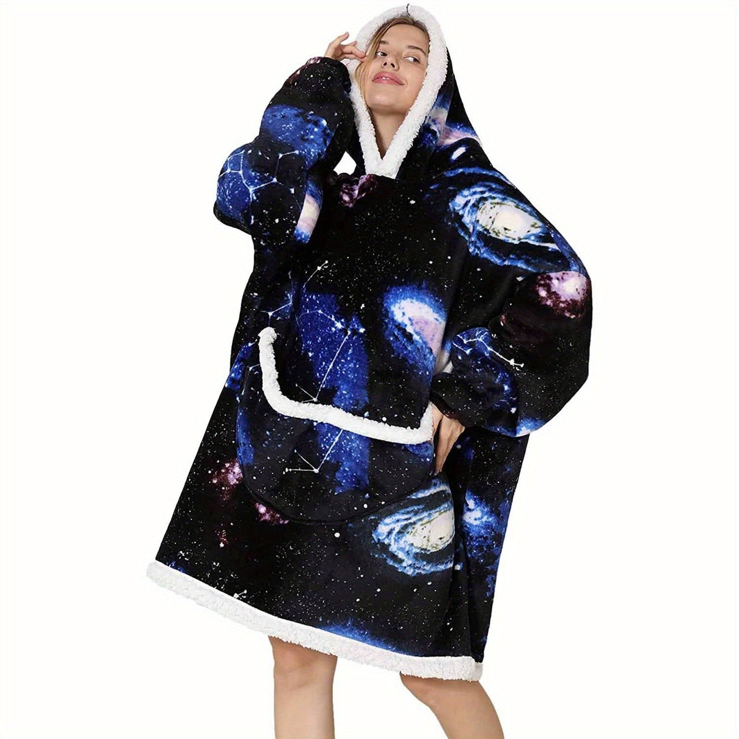 Manta extragrande con capucha, forro polar sherpa para mujer, ultrasuave y cálida, ideal como regalo.