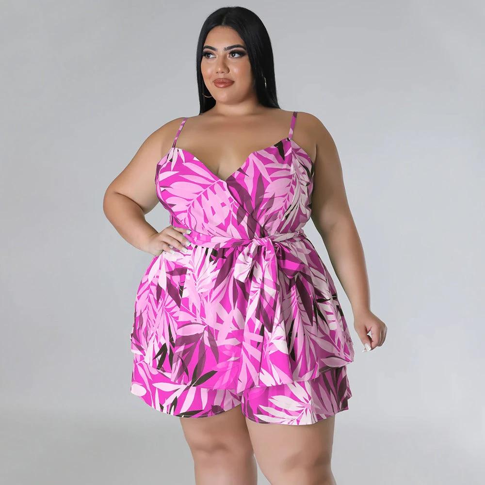 Mono informal de moda para mujer con cuello en V.