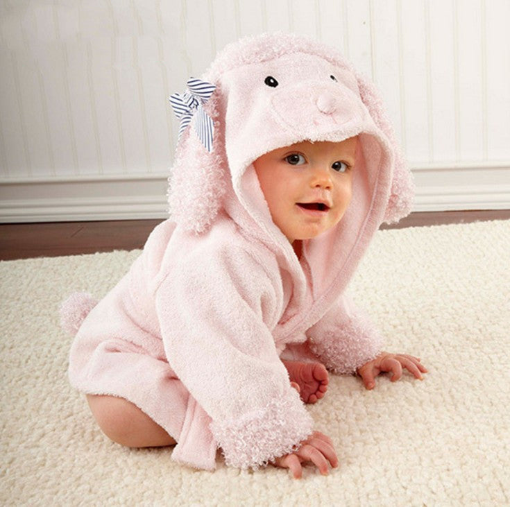 Toallas de baño para bebés con dibujos de animales, albornoces de algodón para niños, albornoces con capucha para bebés.