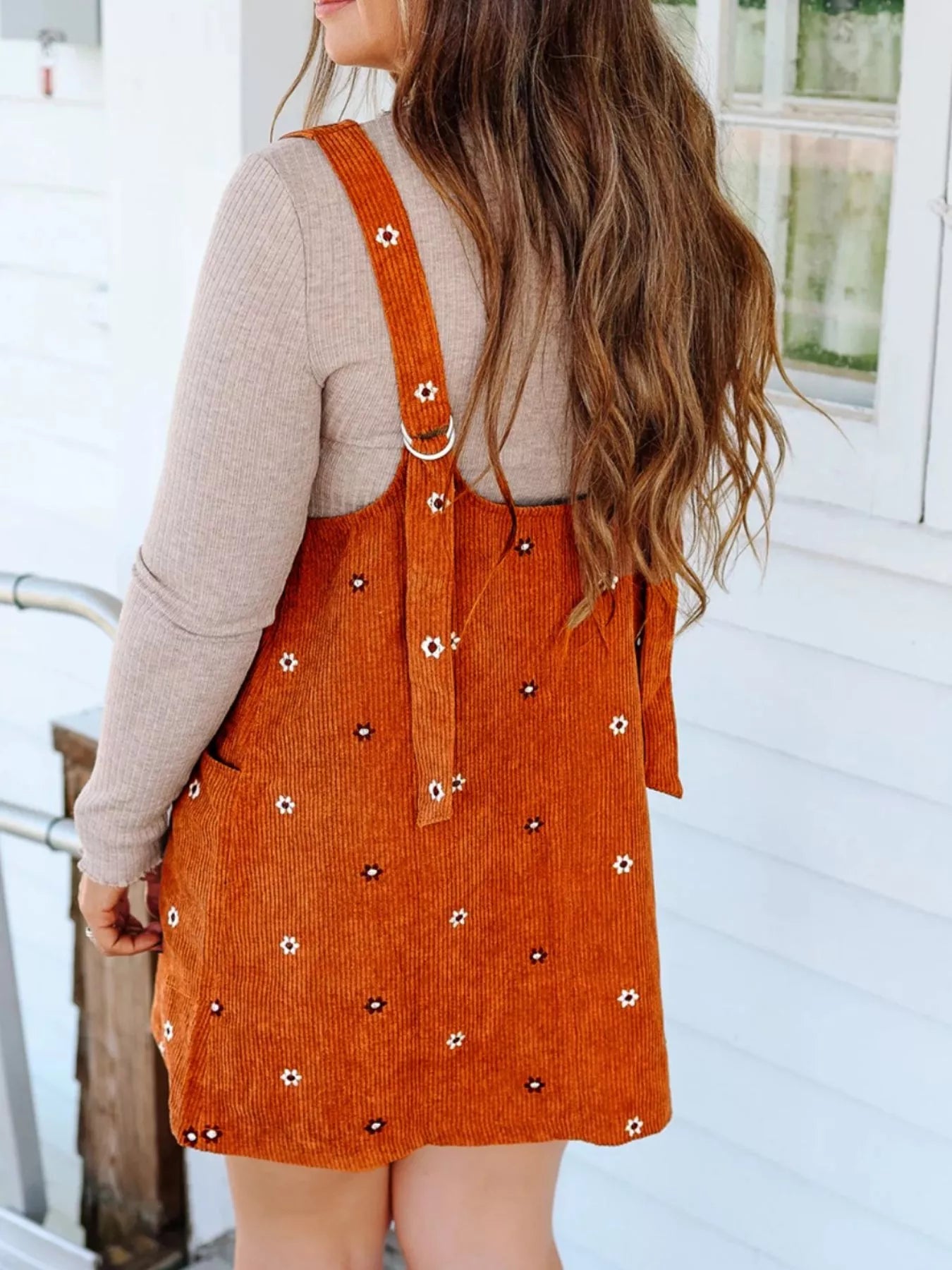 Vestido de pana floral