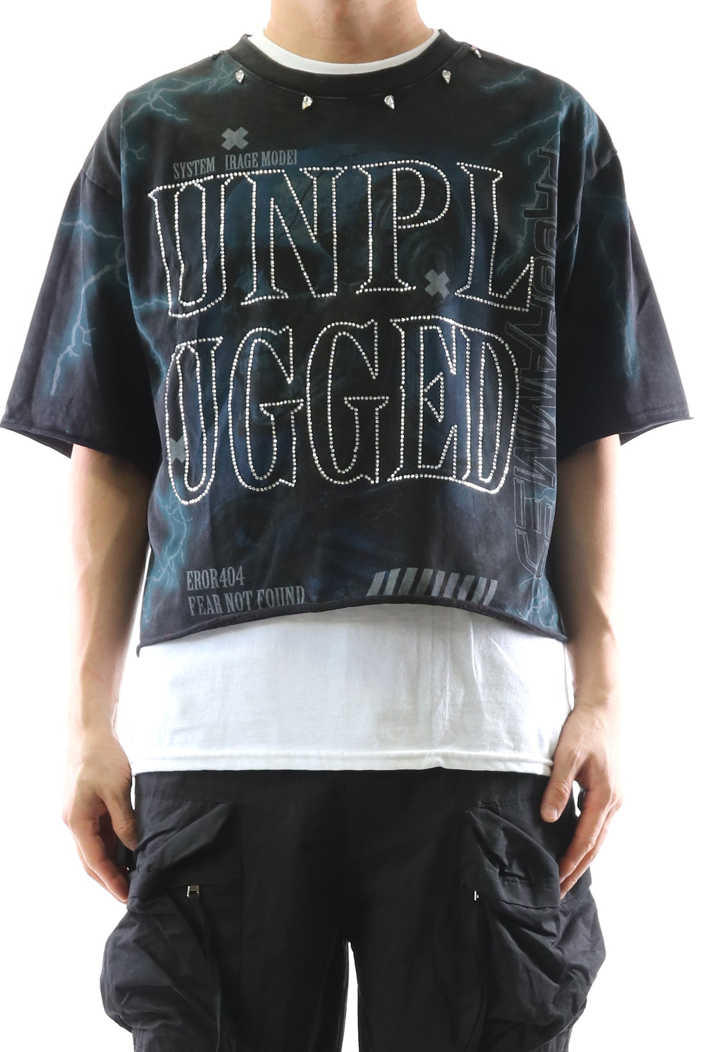 DUSTSPIRE S/N Jersey 3/4 Sleeve Crop Top Tee