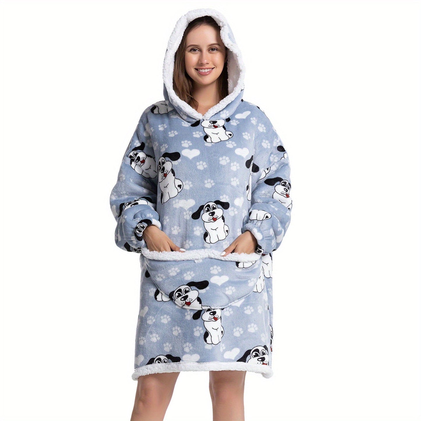 Manta extragrande con capucha, forro polar sherpa para mujer, ultrasuave y cálida, ideal como regalo.
