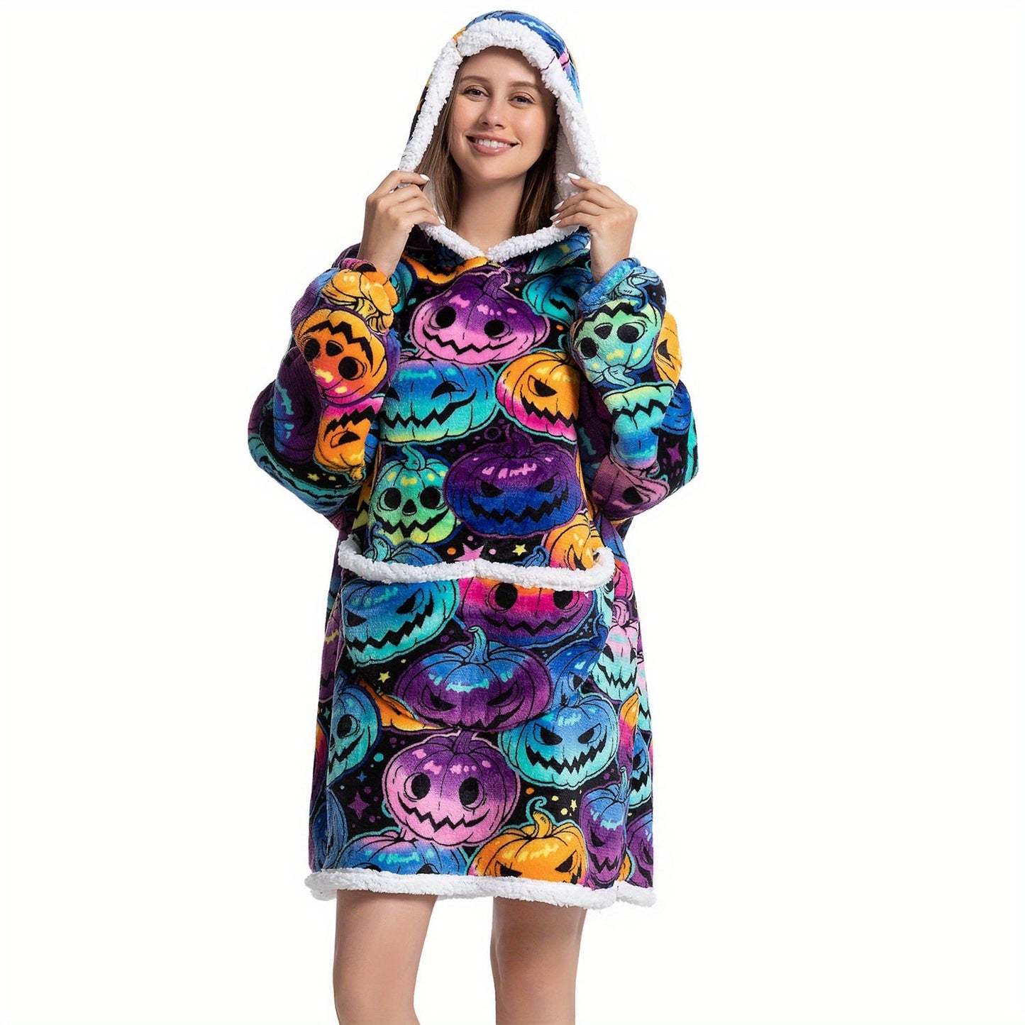 Manta extragrande con capucha, forro polar sherpa para mujer, ultrasuave y cálida, ideal como regalo.