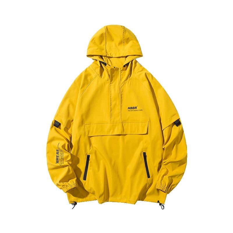 Cortavientos con capucha para hombre, chaqueta bomber deportiva