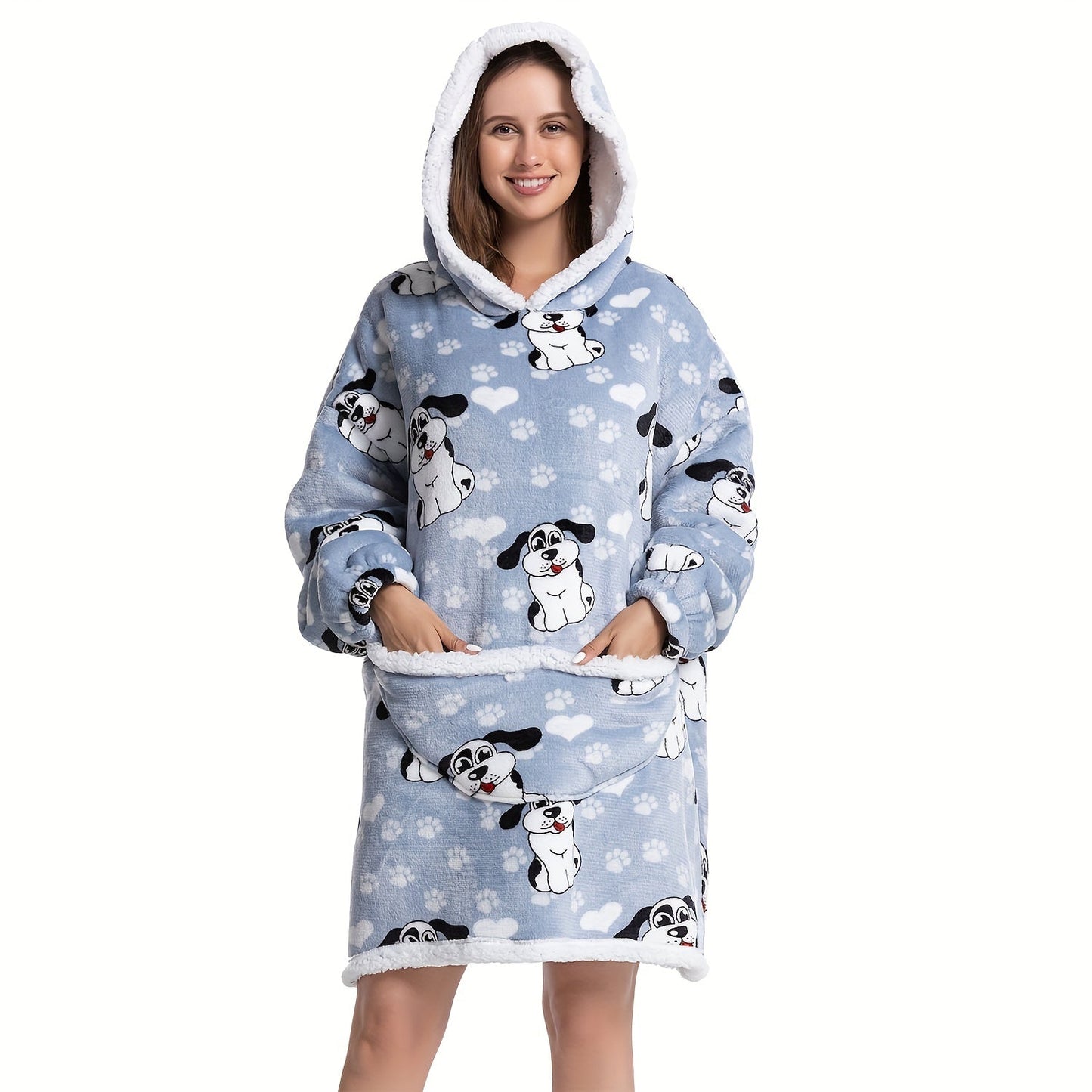 Manta extragrande con capucha, forro polar sherpa para mujer, ultrasuave y cálida, ideal como regalo.