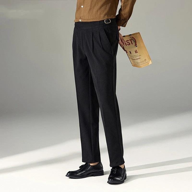 Pantalones casuales de negocios de corte entallado para hombre