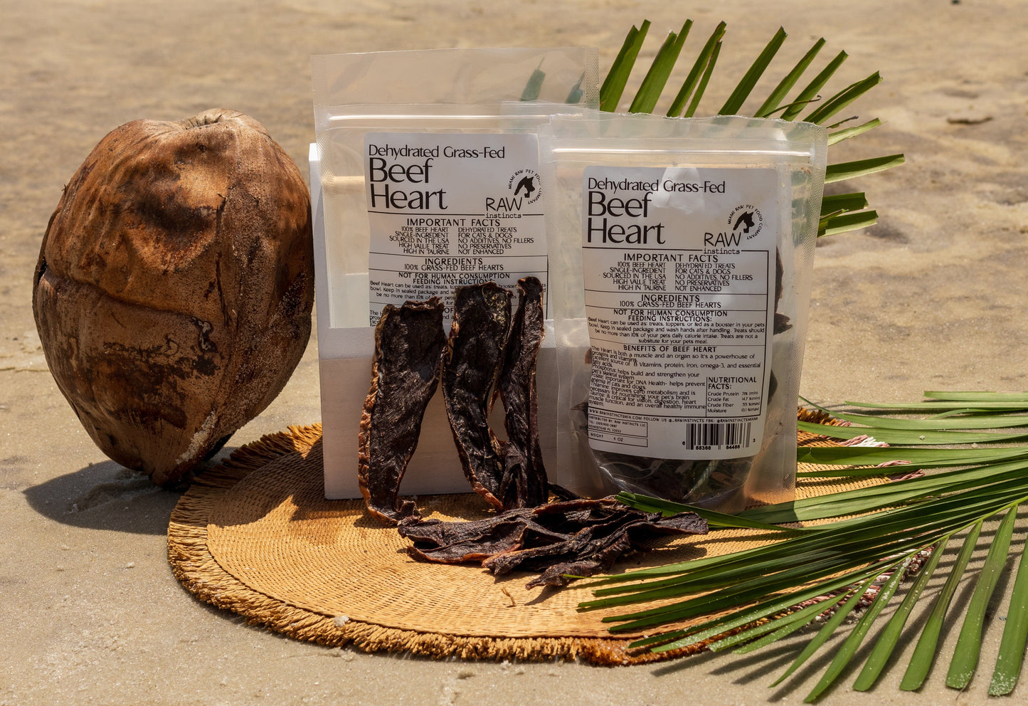 Corazón de res deshidratado – Raw Instincts | Premio nutritivo para perros y gatos