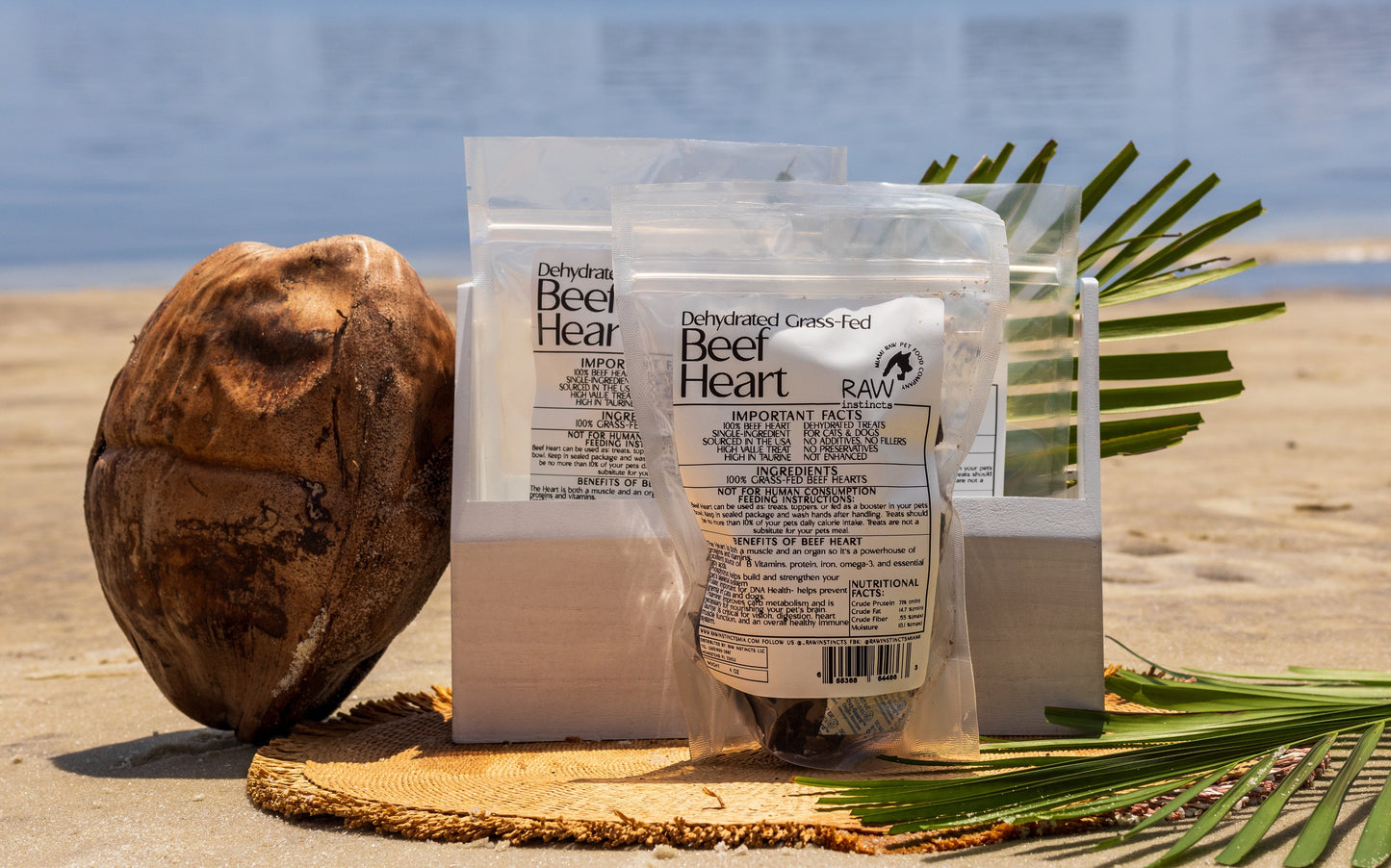 Corazón de res deshidratado – Raw Instincts | Premio nutritivo para perros y gatos