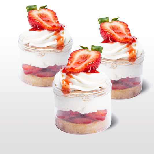 Tarro de pastel de fresa seductor 