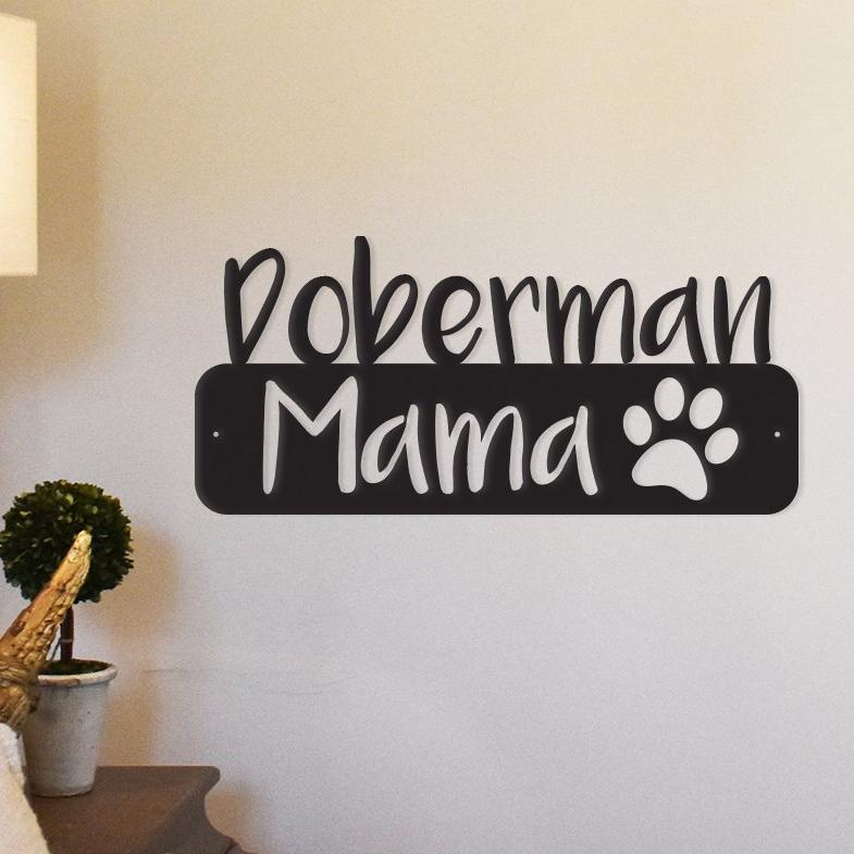 Mamá dóberman - Arte/decoración de pared de metal