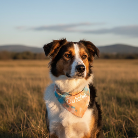Bandana personalizada con teñido anudado para perros