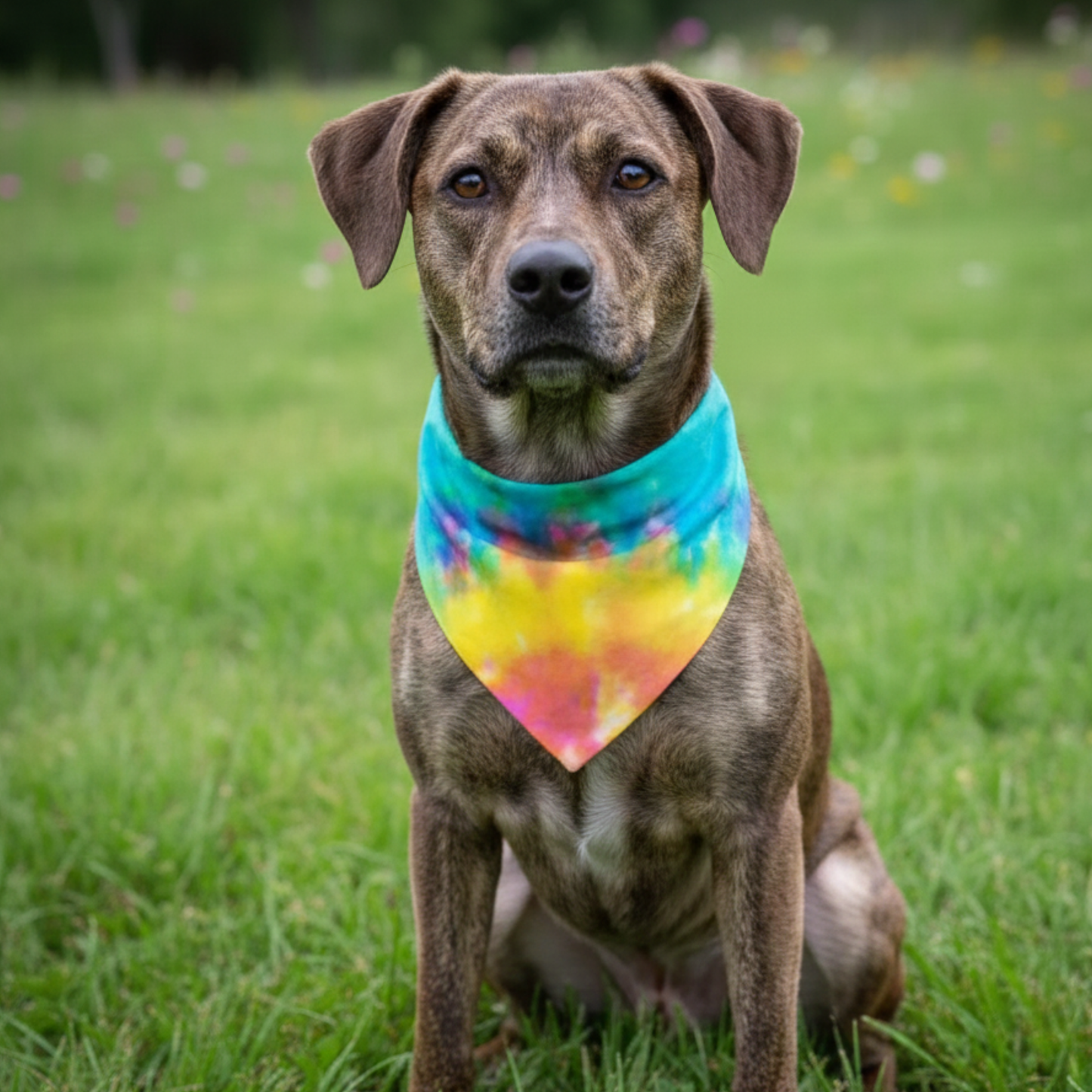 Bandana personalizada con teñido anudado para perros