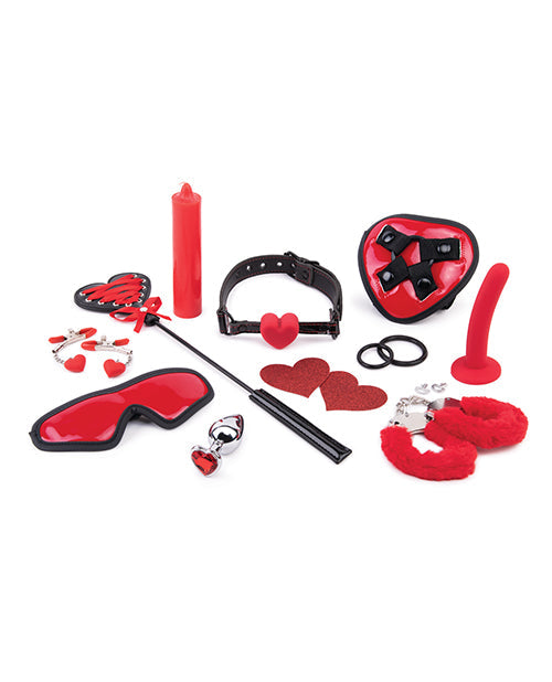 Juego de 10 piezas WhipSmart Heartbreaker - Negro/Rojo