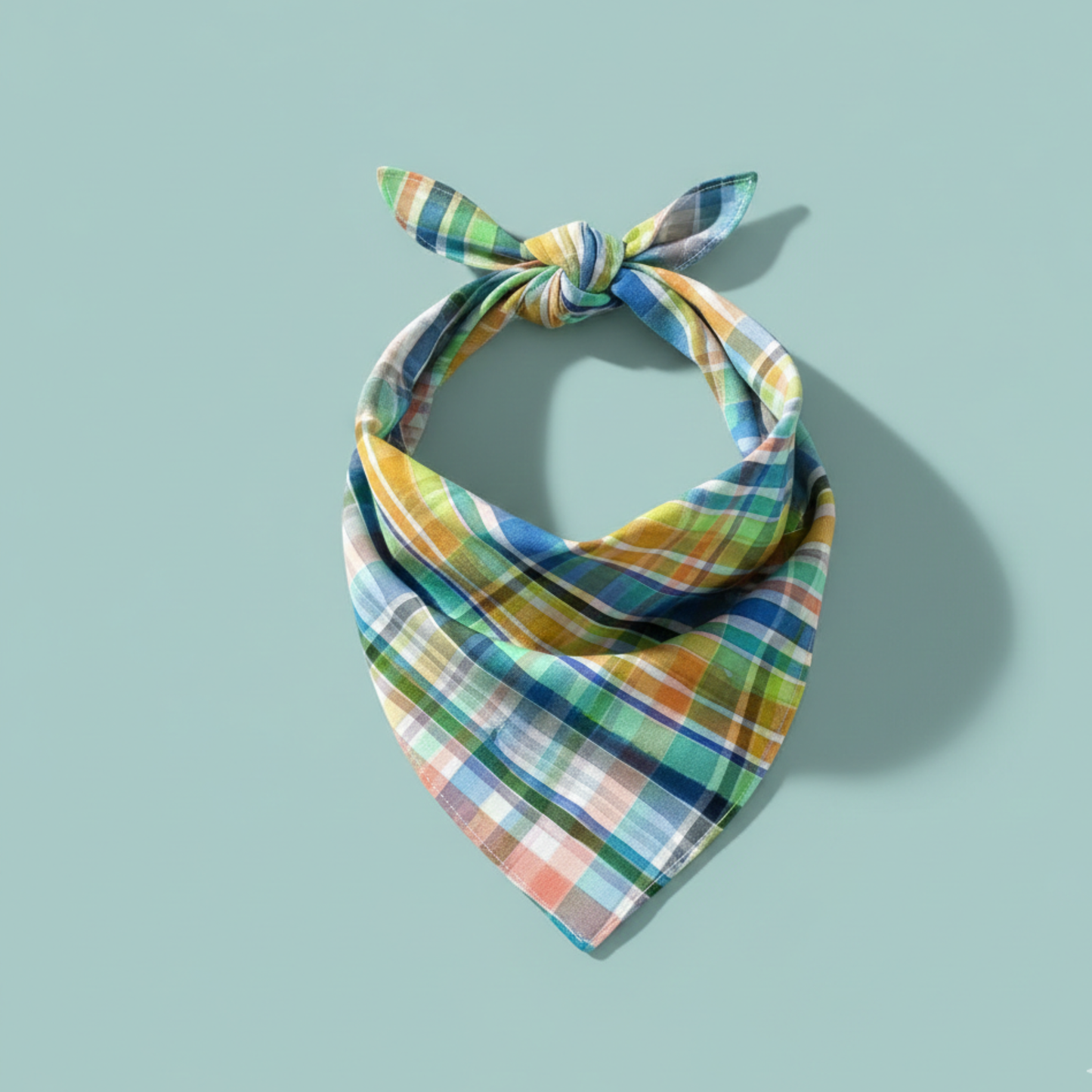 Bandana a cuadros de primavera para perro