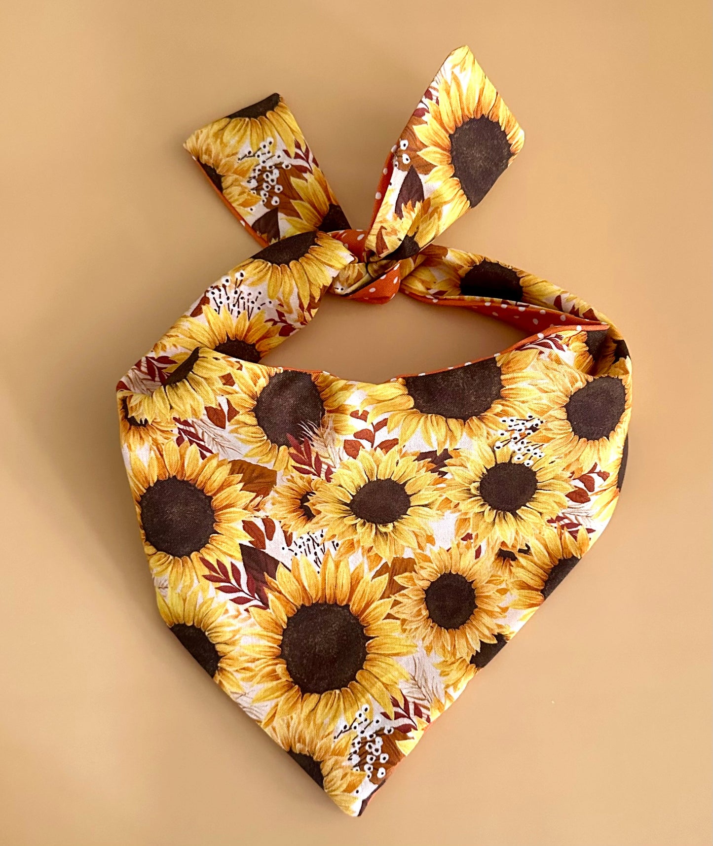 Bandana de girasol para perro