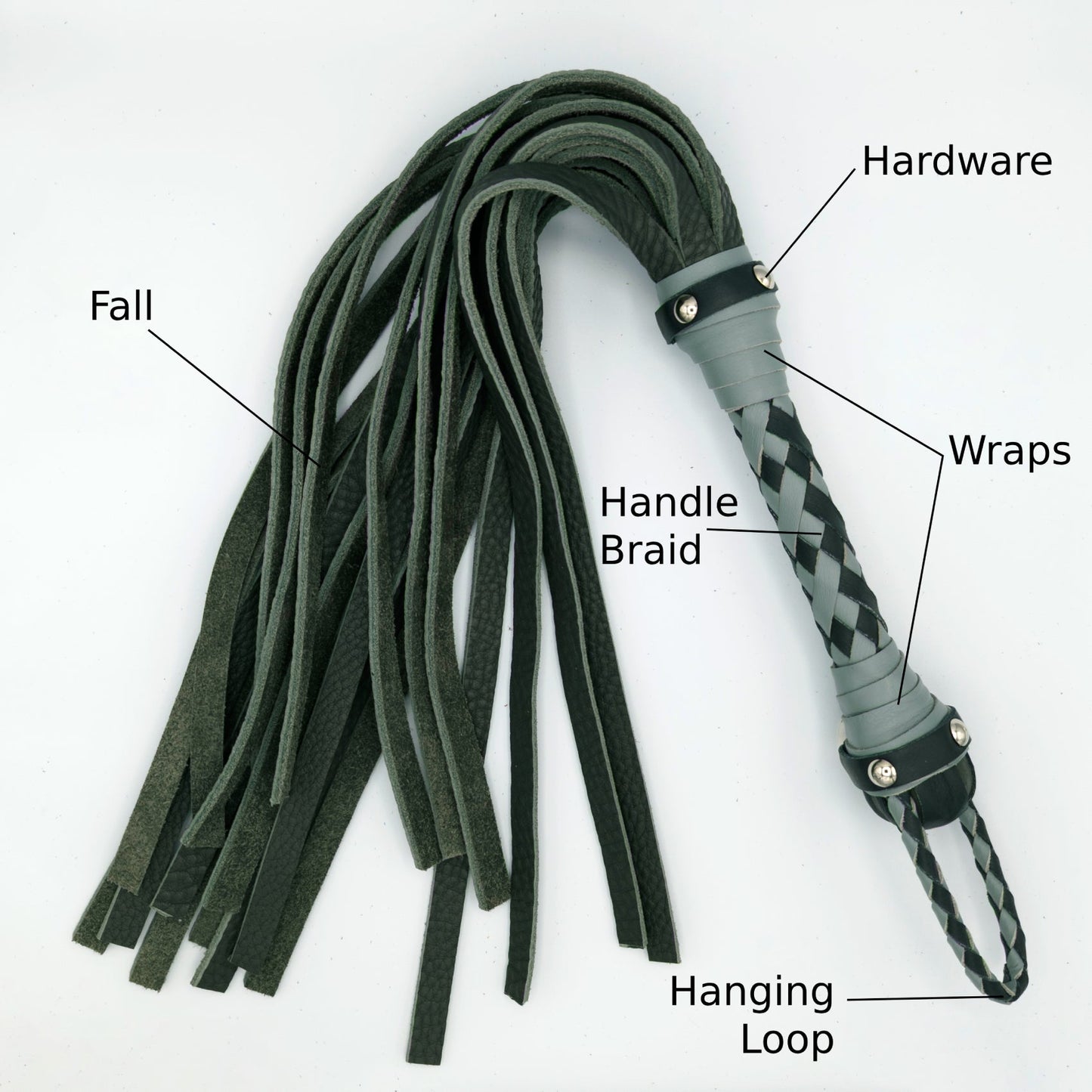 Flogger de piel de toro - Flogger de cuero - Personalizado por encargo