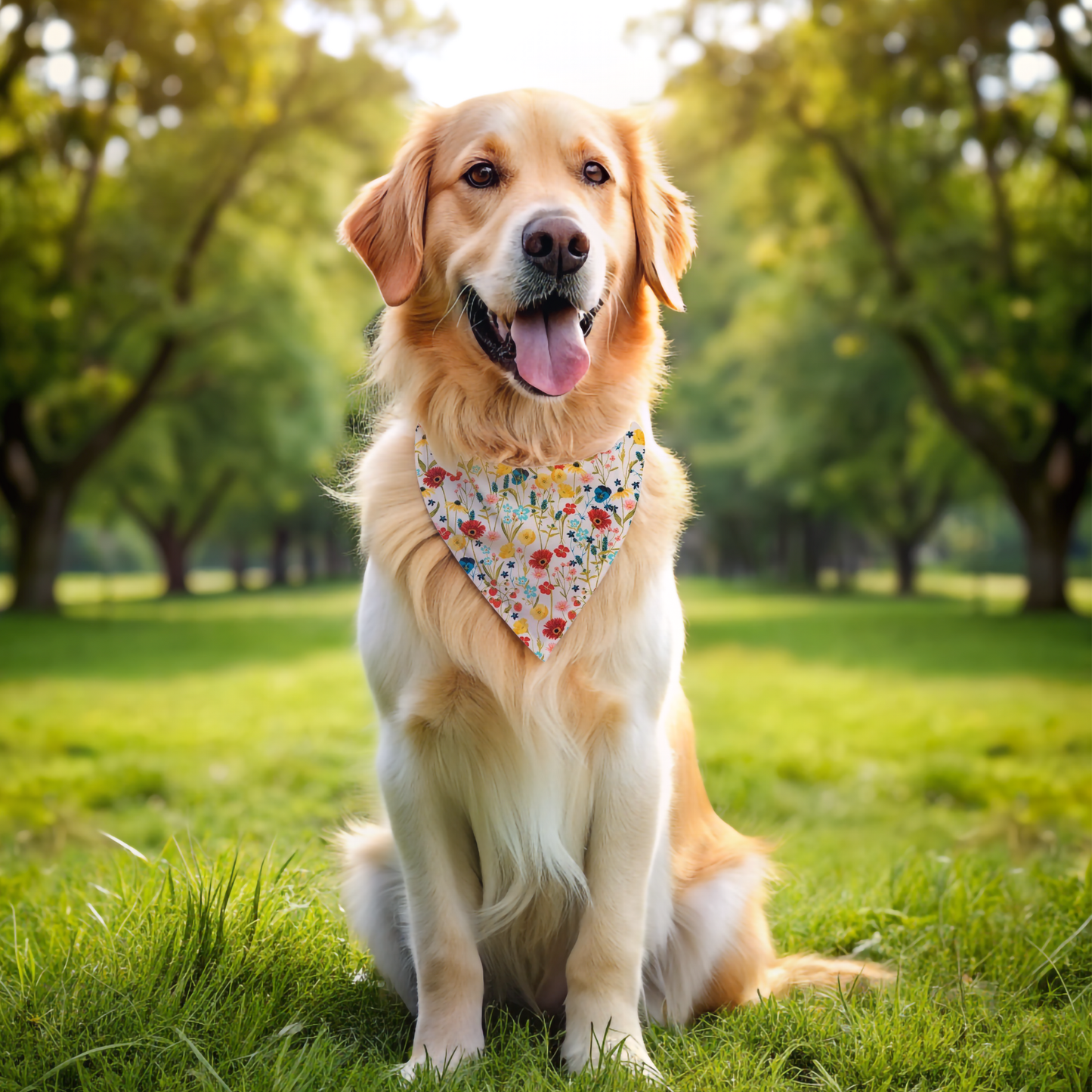 Bandana para perro con flores de primavera, recién llegadas