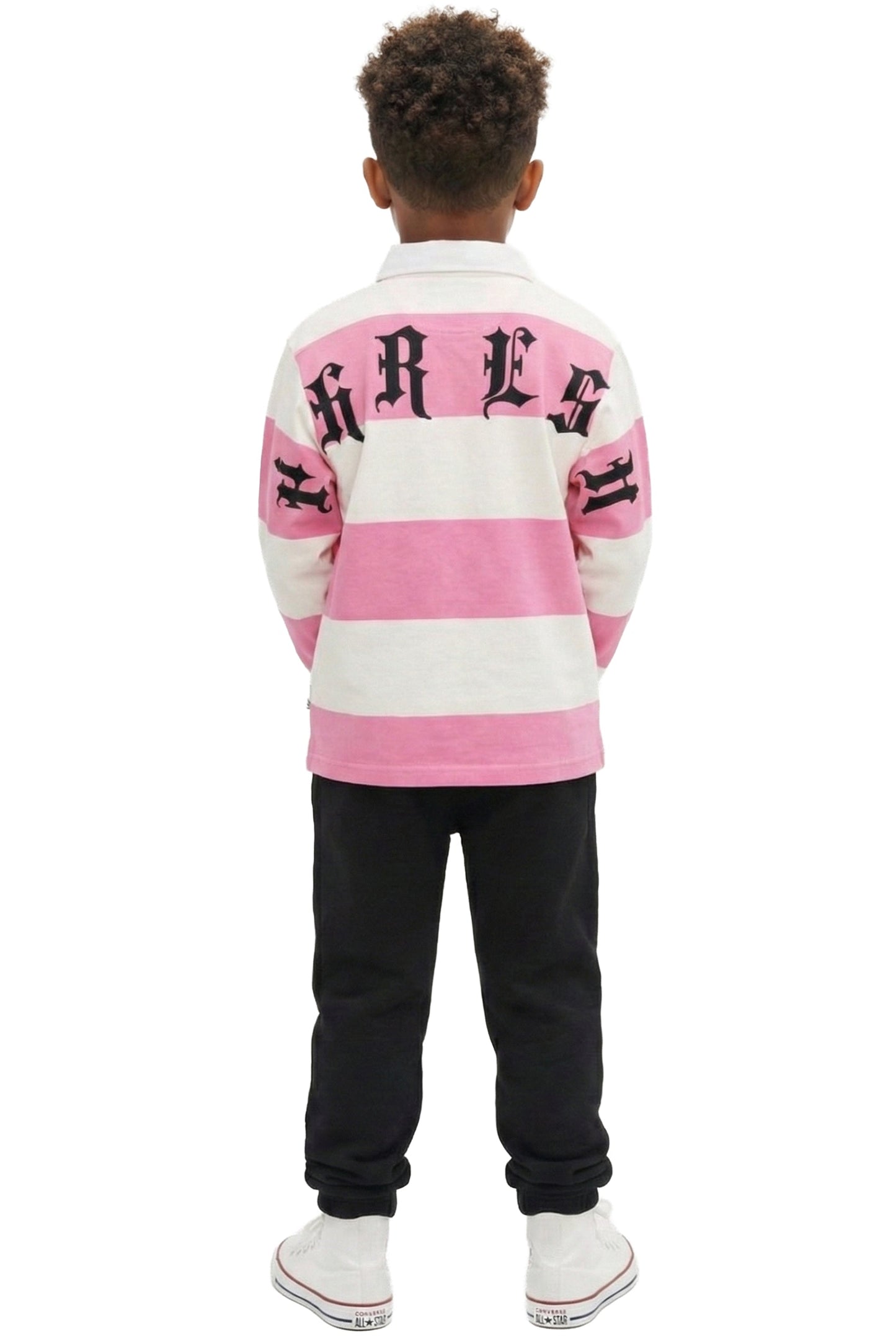 Polo de manga larga para niños en CREPE con bordados intensos (PHRESH)