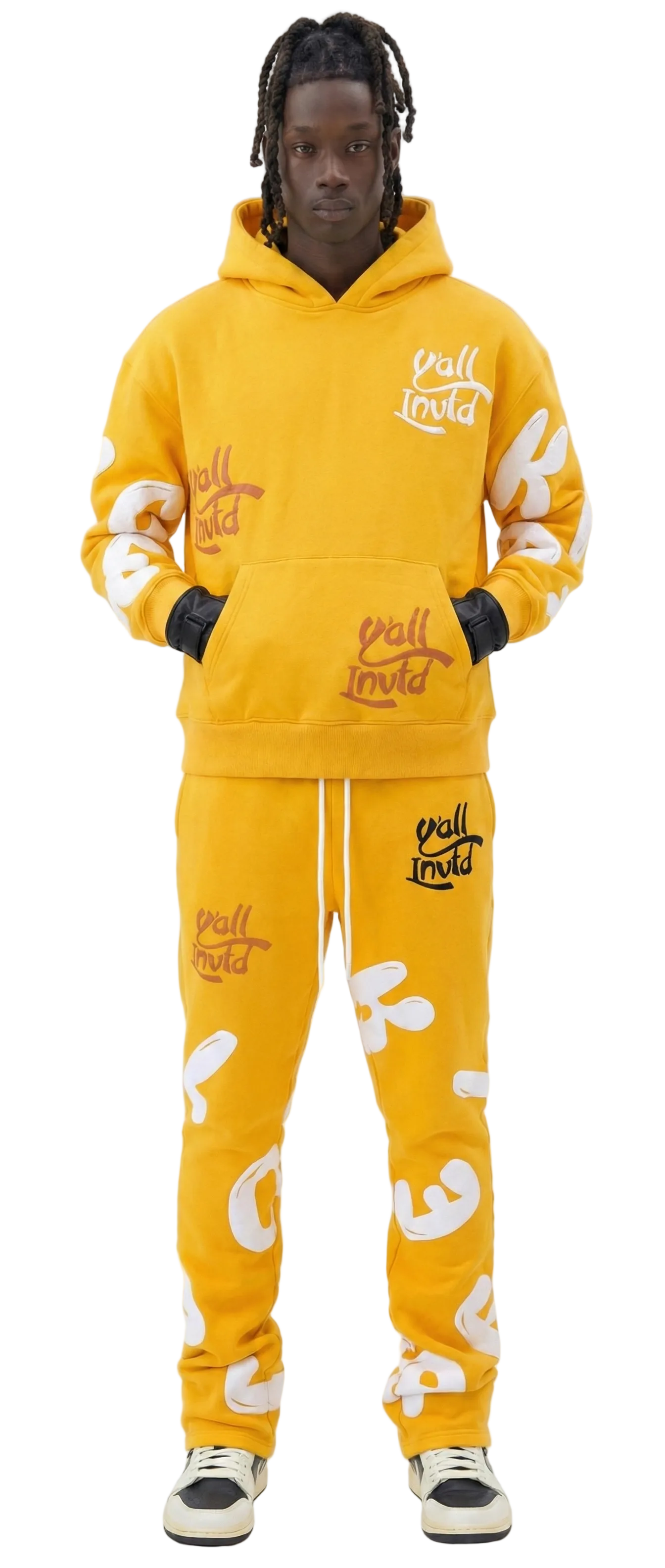 Sudadera con capucha y gráfico cepillado de peso pesado de DAFFORD