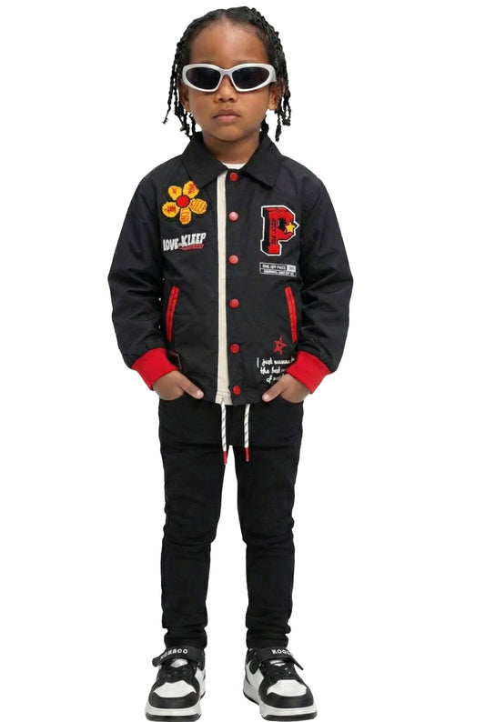 Chaqueta de entrenador de nailon premium para niños NOBLIN