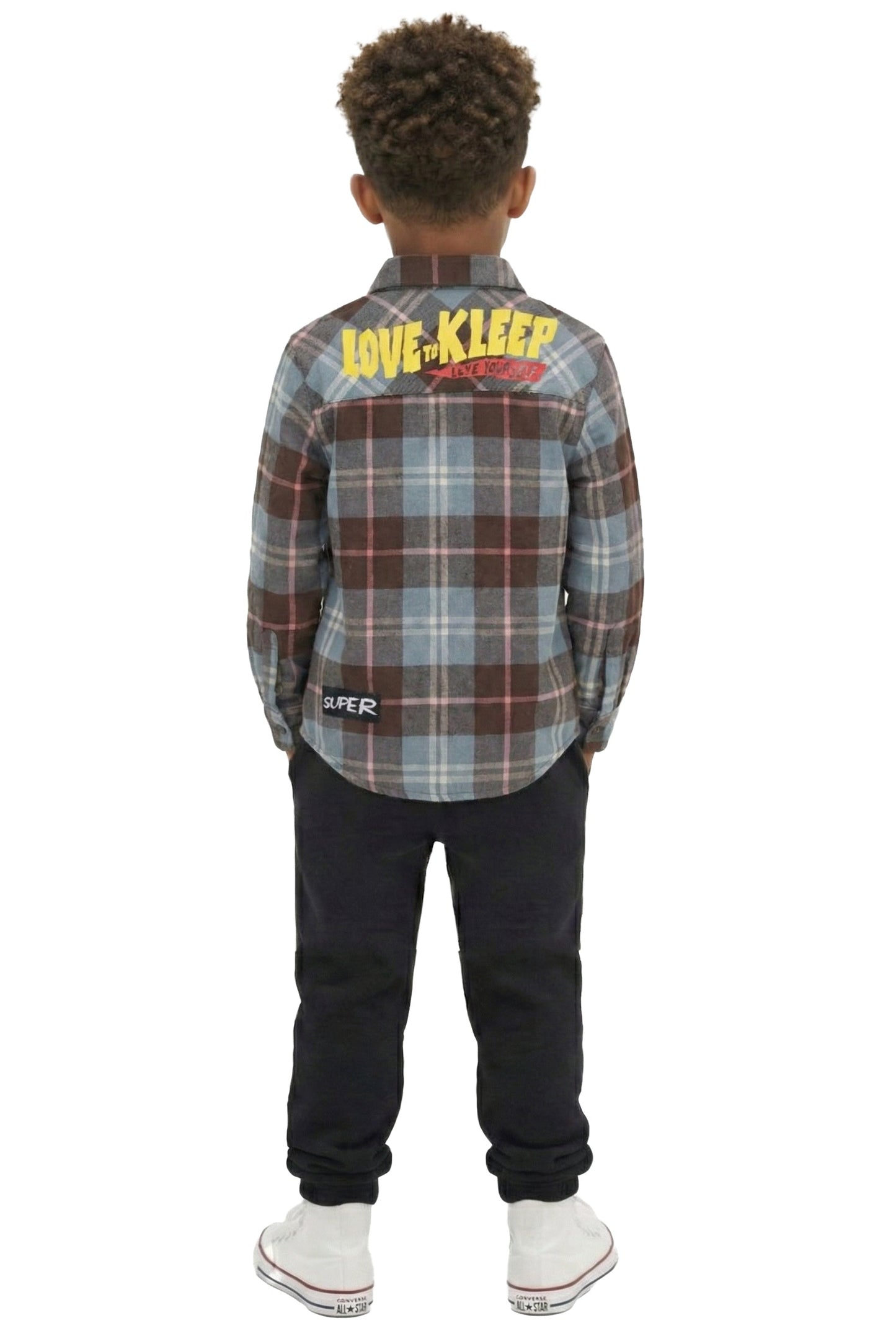 Camisa de franela premium con botones para niños BANAN
