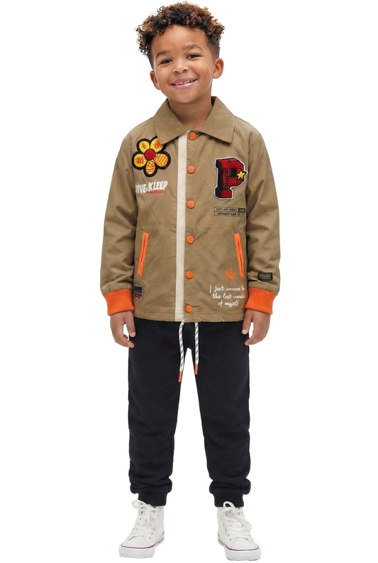 Chaqueta de entrenador de nailon premium para niños ALBION