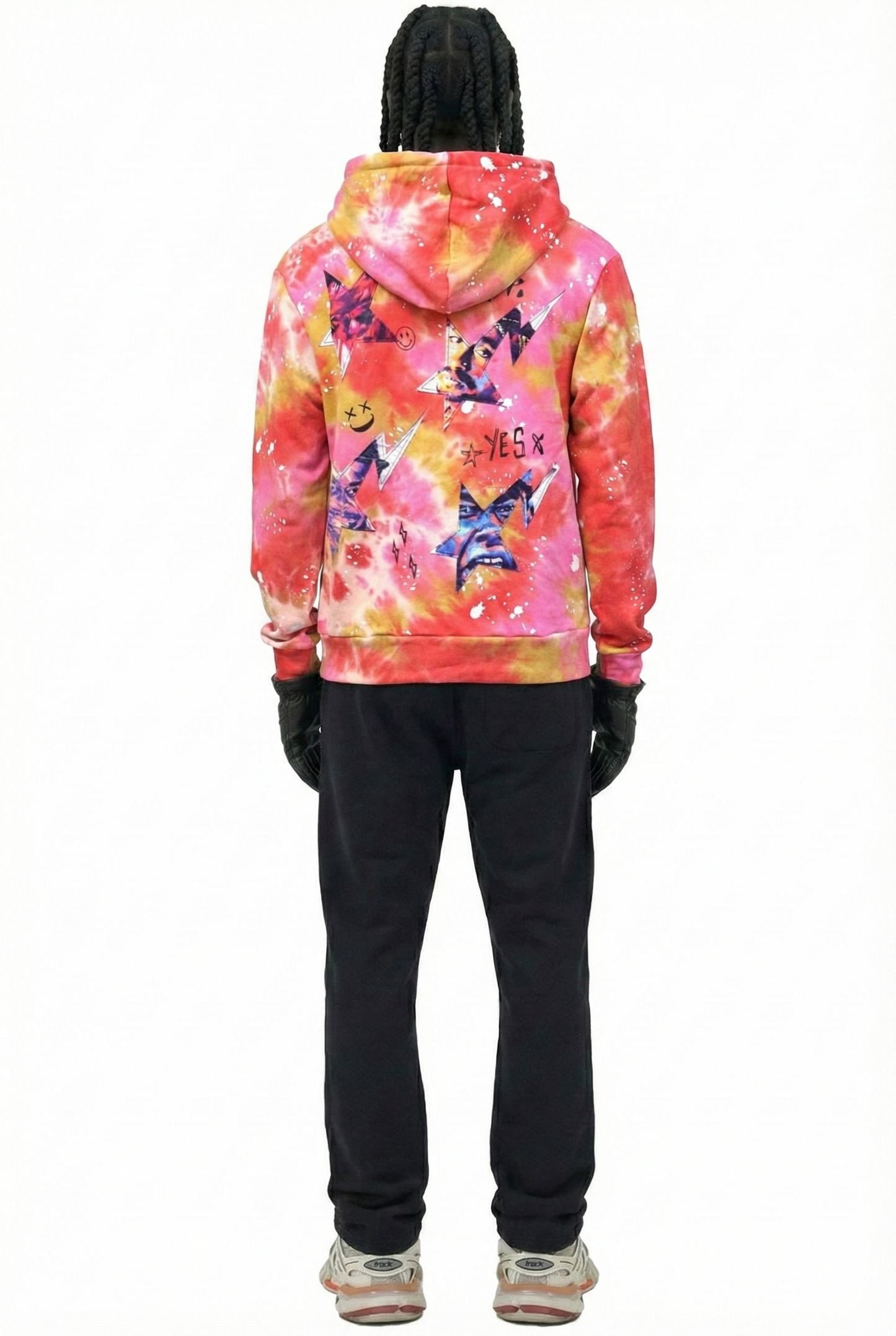 Sudadera con capucha premium con efecto tie dye de Mulberry para hombre