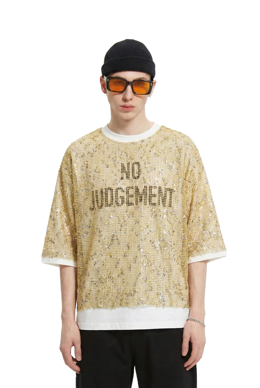 Camiseta corta de manga 3/4 con estampado de pétalos S/N 