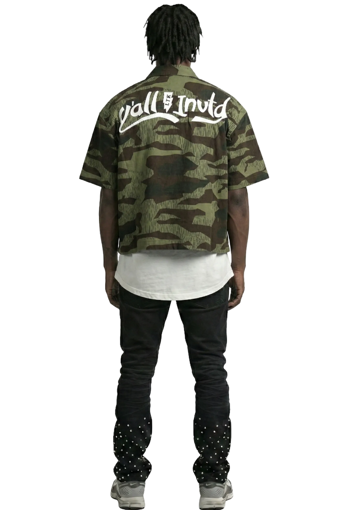 Camisa de manga corta con botones y corte cuadrado de sarga fina Ripstop EFFEST