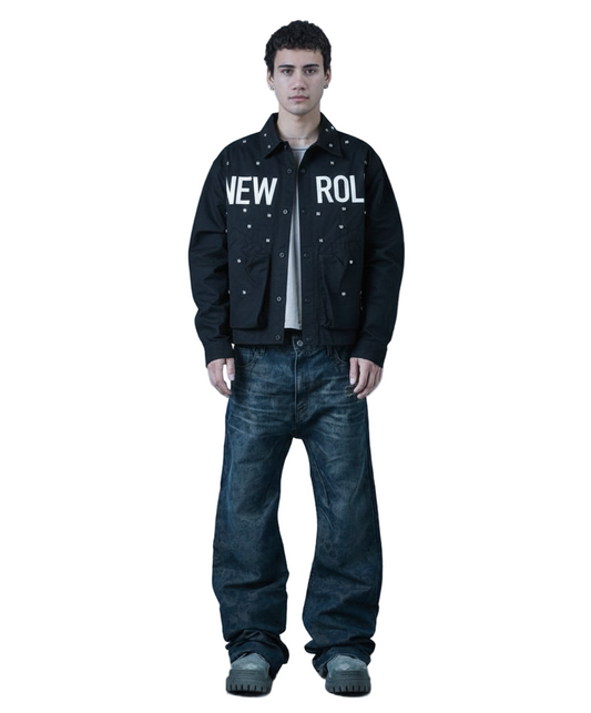 Chaqueta corta VUSE de nailon combinado y sarga