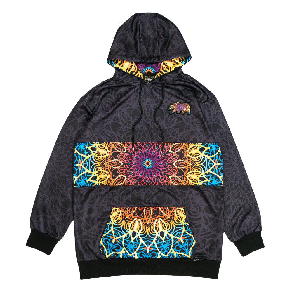 Sudadera con capucha G Sprout Mandala negra alta