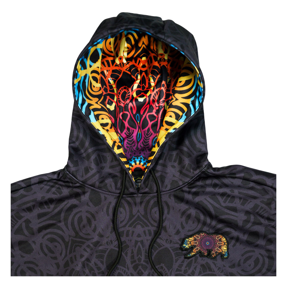 Sudadera con capucha G Sprout Mandala negra alta