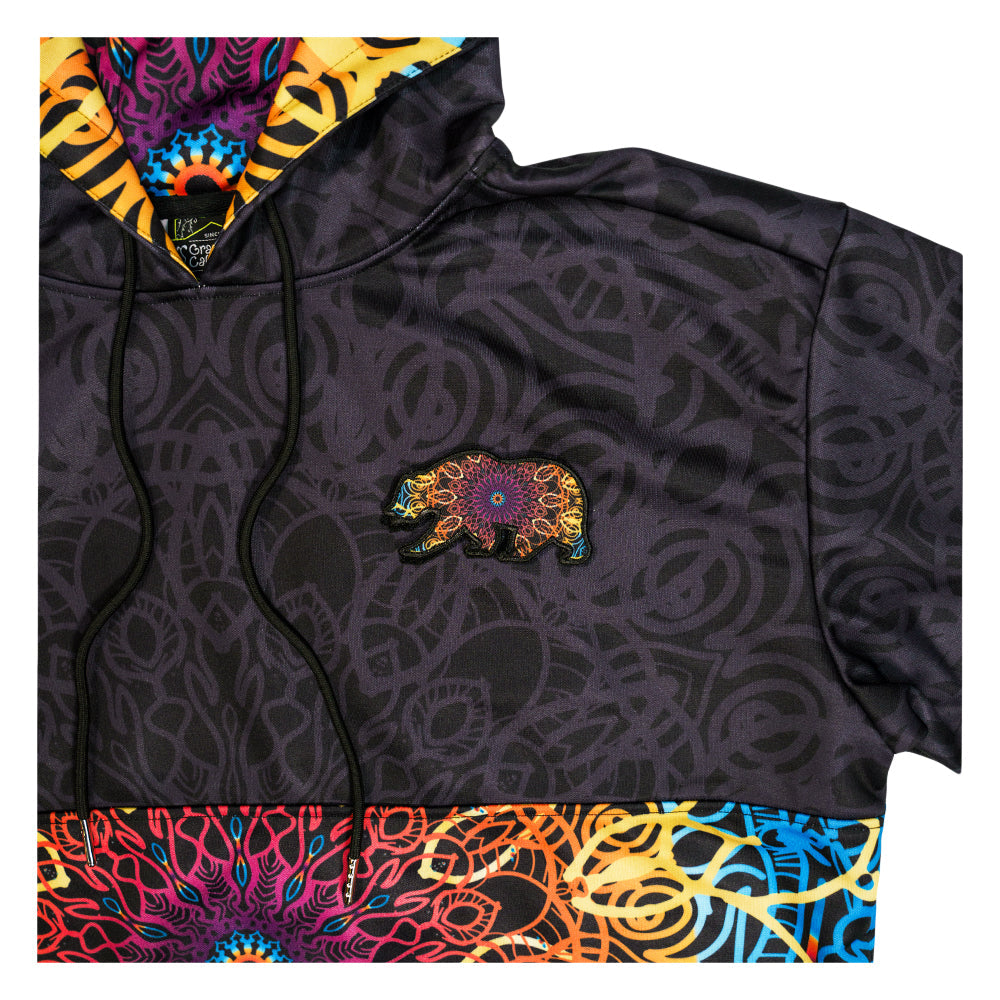 Sudadera con capucha G Sprout Mandala negra alta