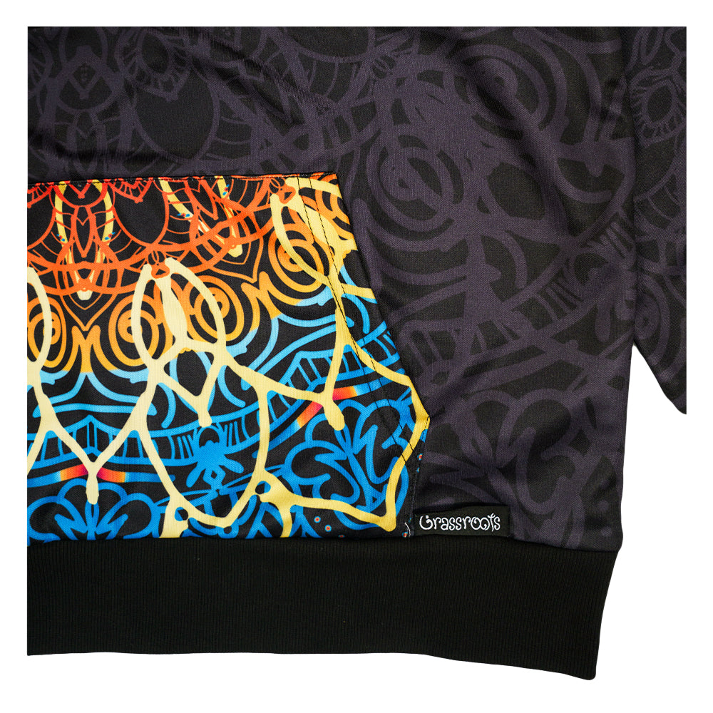 Sudadera con capucha G Sprout Mandala negra alta