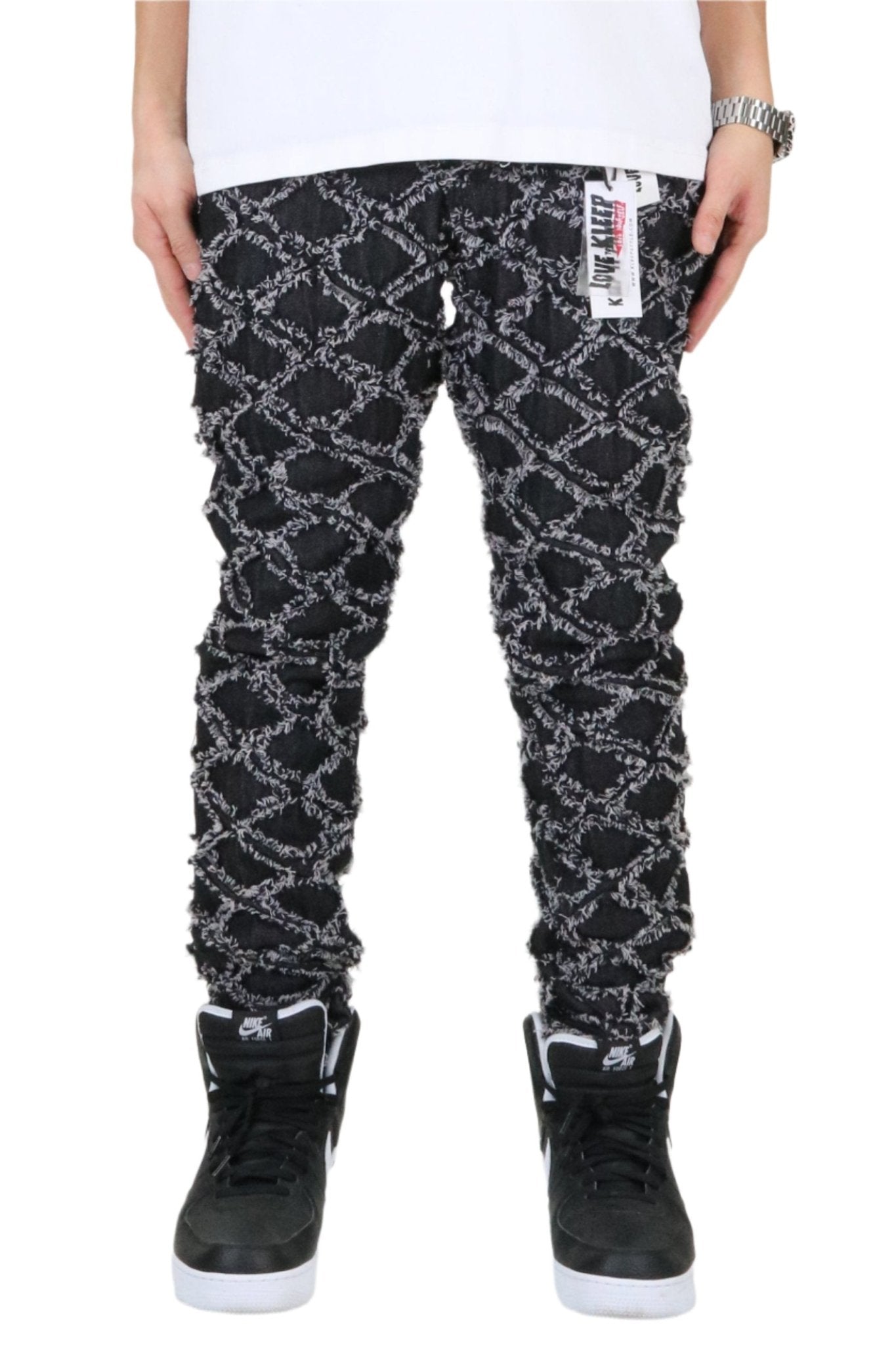 Pantalones vaqueros acolchados de corte entallado con tratamiento antidesgarro y reparación premium para hombre de ACE