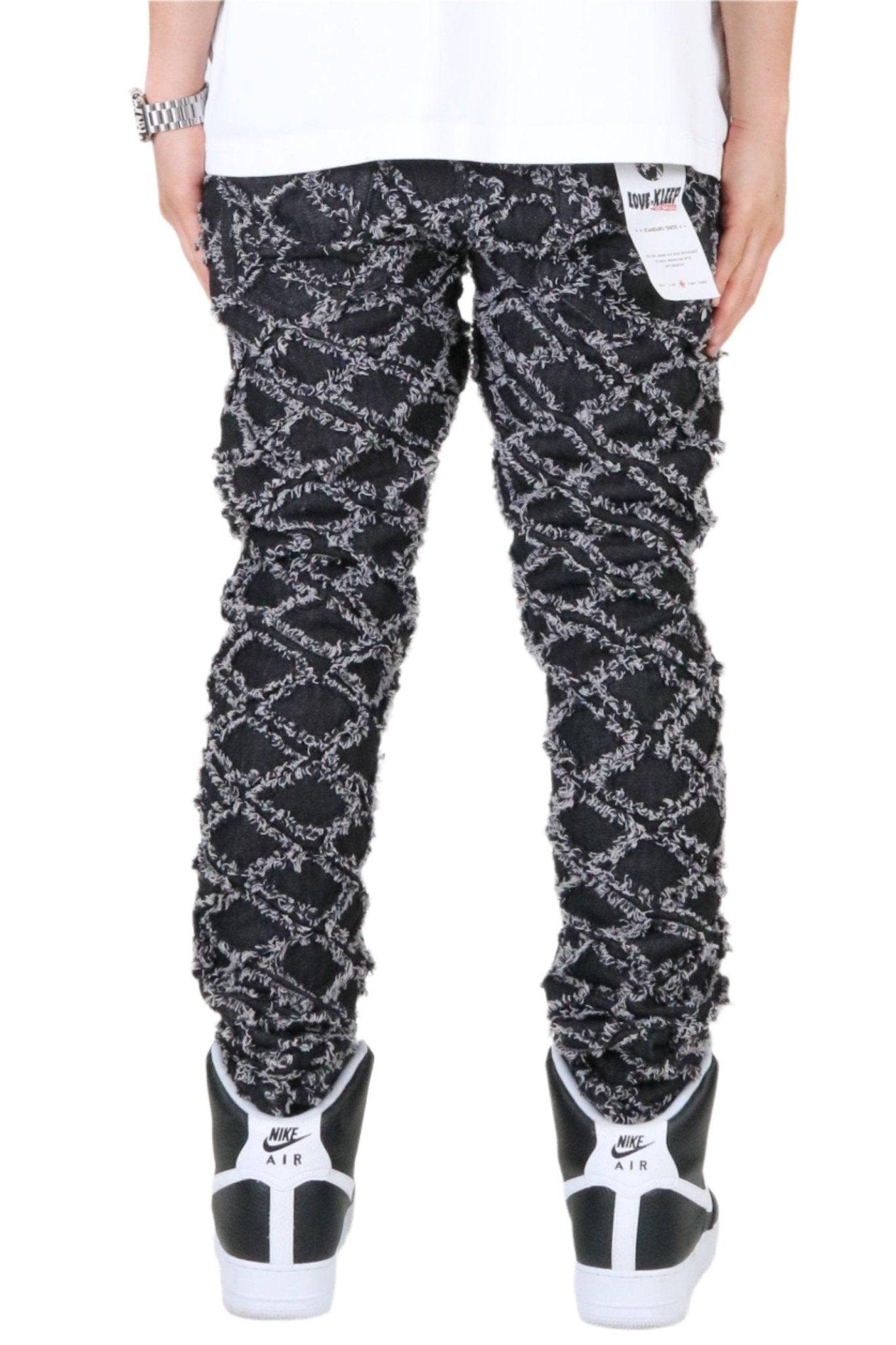 Pantalones vaqueros acolchados de corte entallado con tratamiento antidesgarro y reparación premium para hombre de ACE