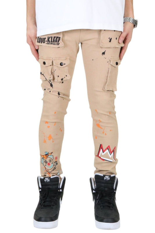 Pantalones cargo ajustados de sarga premium para hombre de Bano.