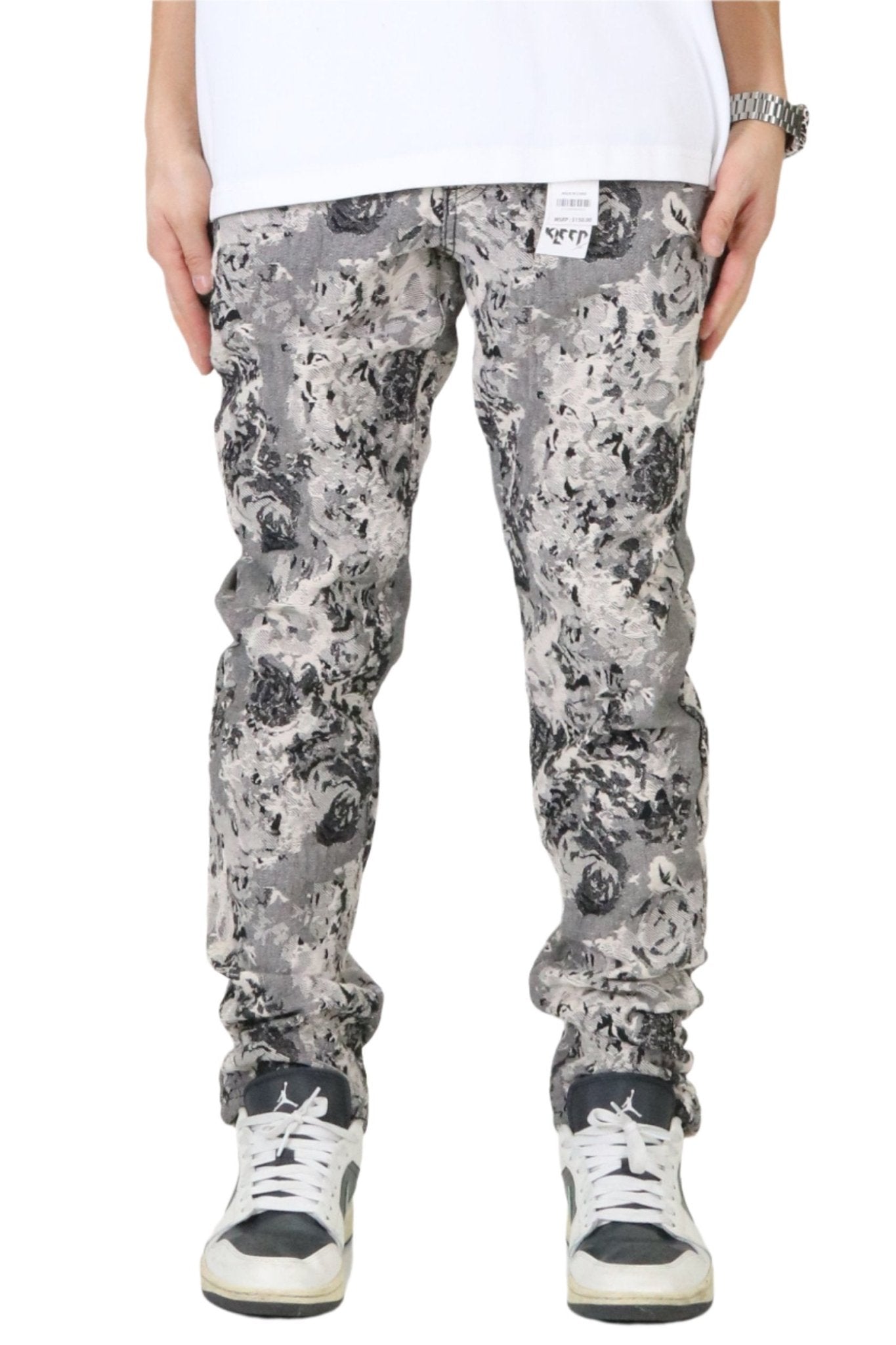Pantalones vaqueros rectos y ajustados de jacquard premium para hombre de VISTA