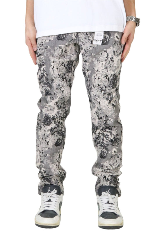 Pantalones vaqueros rectos y ajustados de jacquard premium para hombre de VISTA