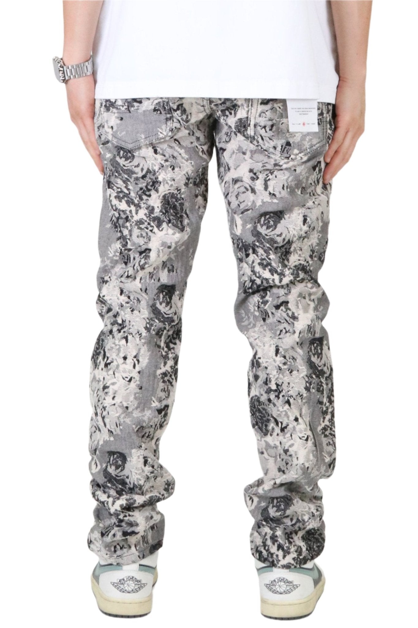 Pantalones vaqueros rectos y ajustados de jacquard premium para hombre de VISTA