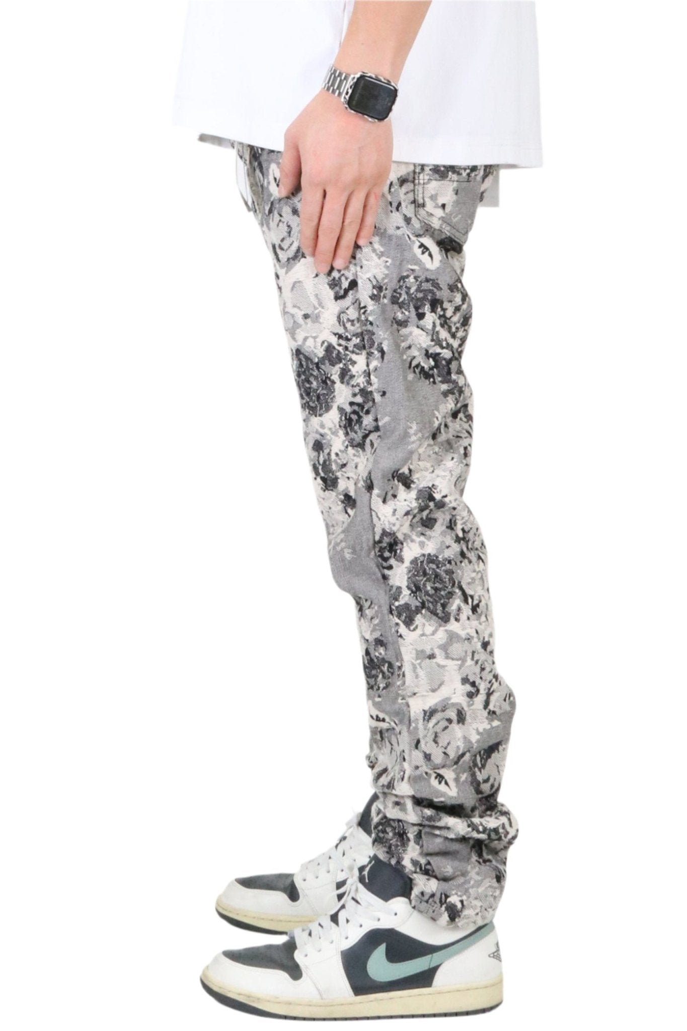 Pantalones vaqueros rectos y ajustados de jacquard premium para hombre de VISTA