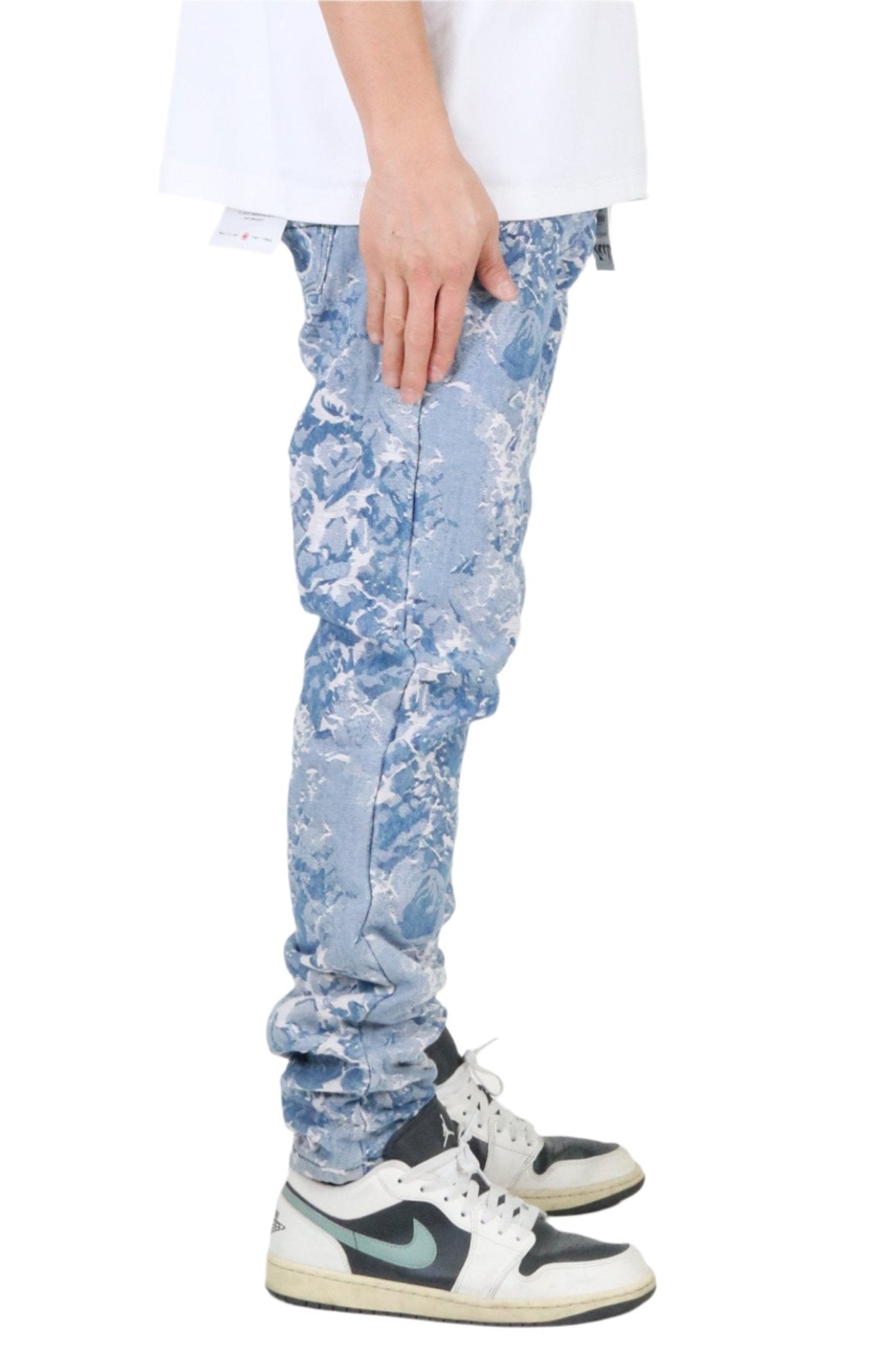 Pantalones vaqueros rectos y ajustados de jacquard premium FLEX para hombre