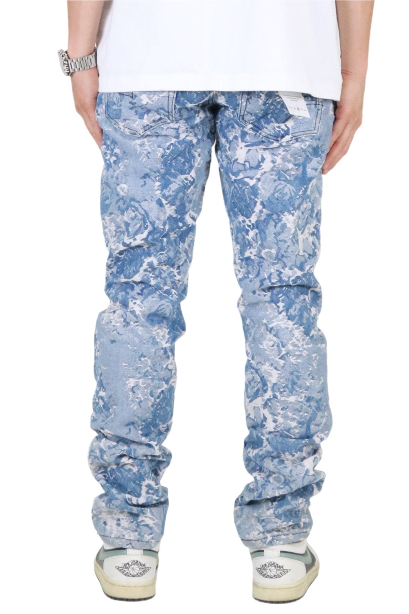 Pantalones vaqueros rectos y ajustados de jacquard premium FLEX para hombre