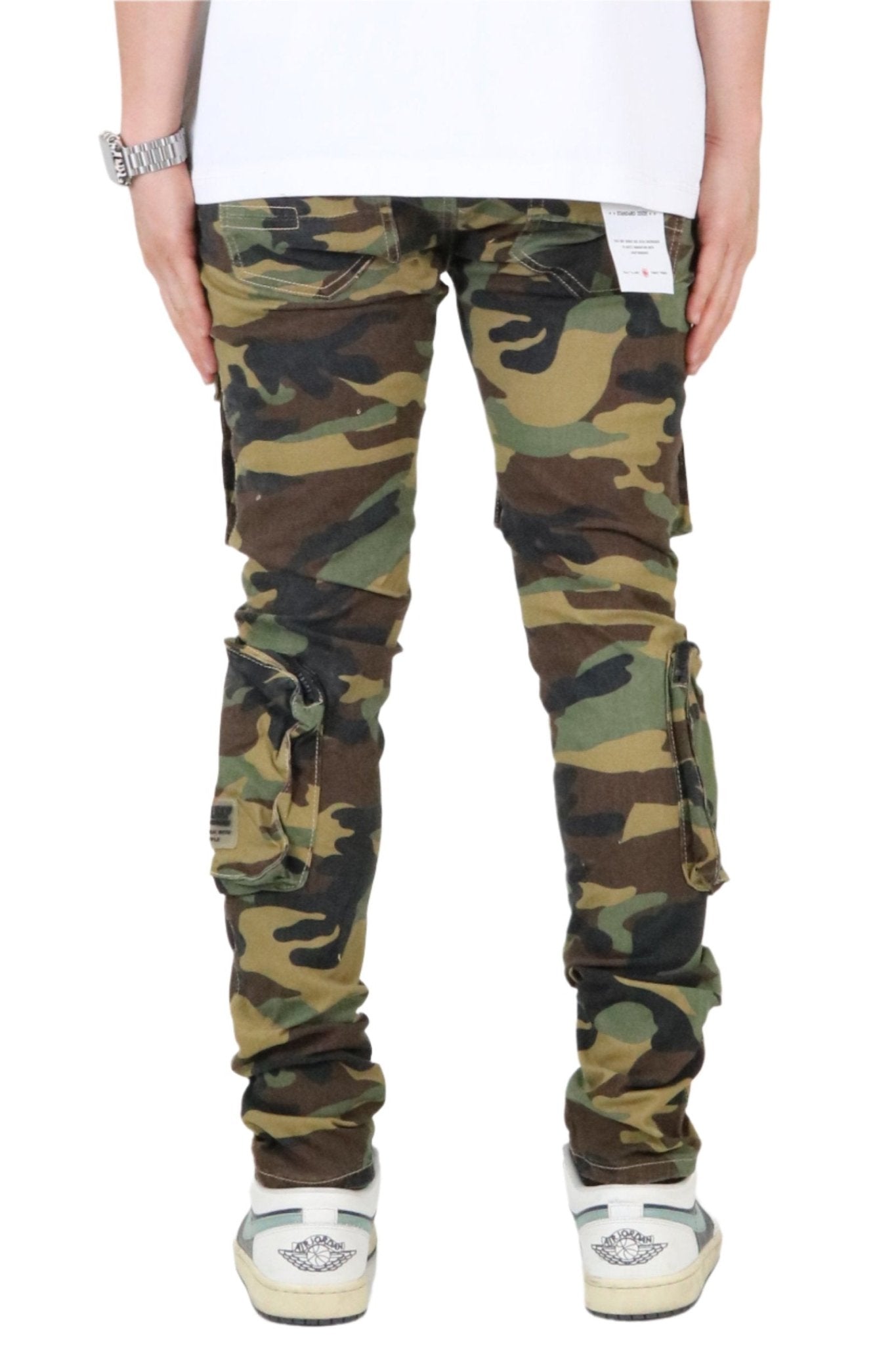Pantalón cargo de sarga premium Veil para hombre con bolsillos multifuncionales