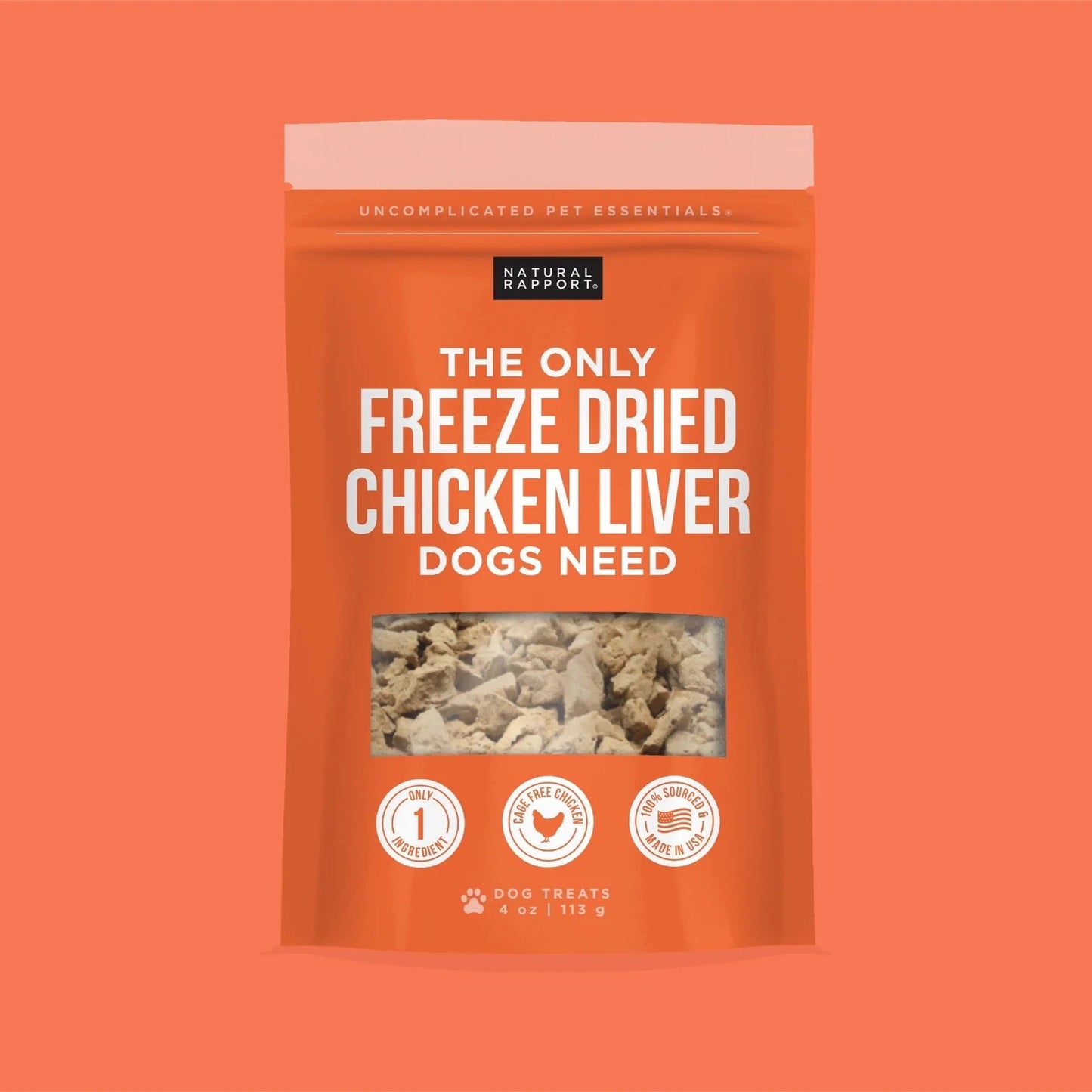 Natural Rapport The Only Freeze Dried Chicken Liver Dogs Need (4oz)