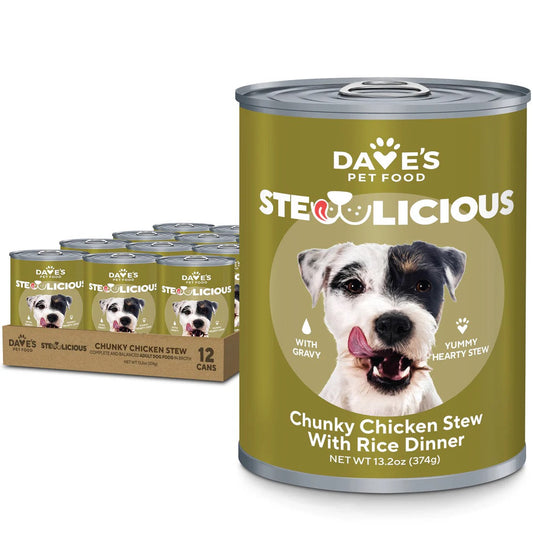 Dave's Stewlicious Chunky Chicken & Rice Wet Dog Food (13.2oz)