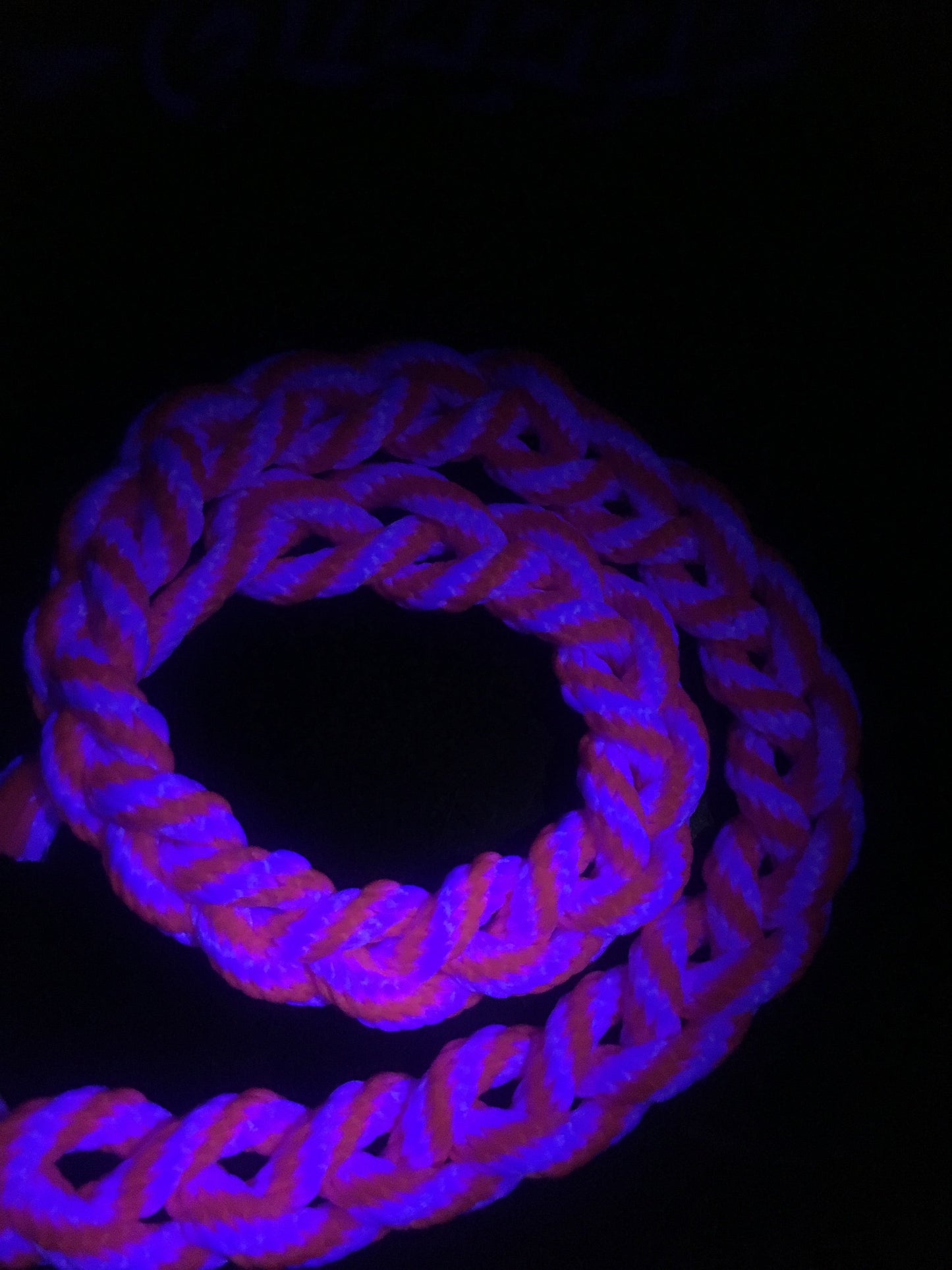 Blacklight Reactive Bondage Rope - 1/4" / 6mm  -  Custom Length - UV Reactive