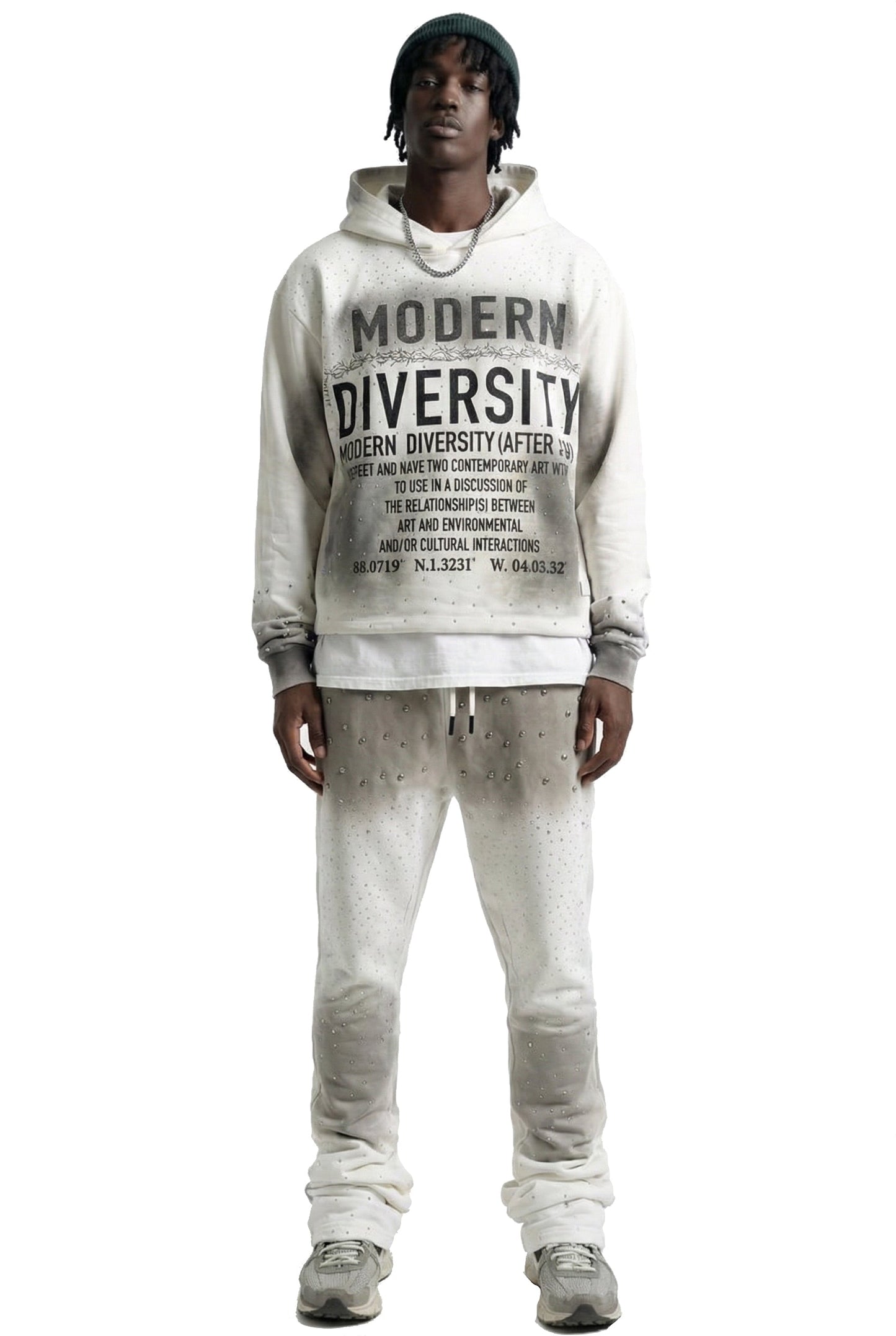 GLAZE French Terry Long Sleeve Crop Top Pullover Hoodie