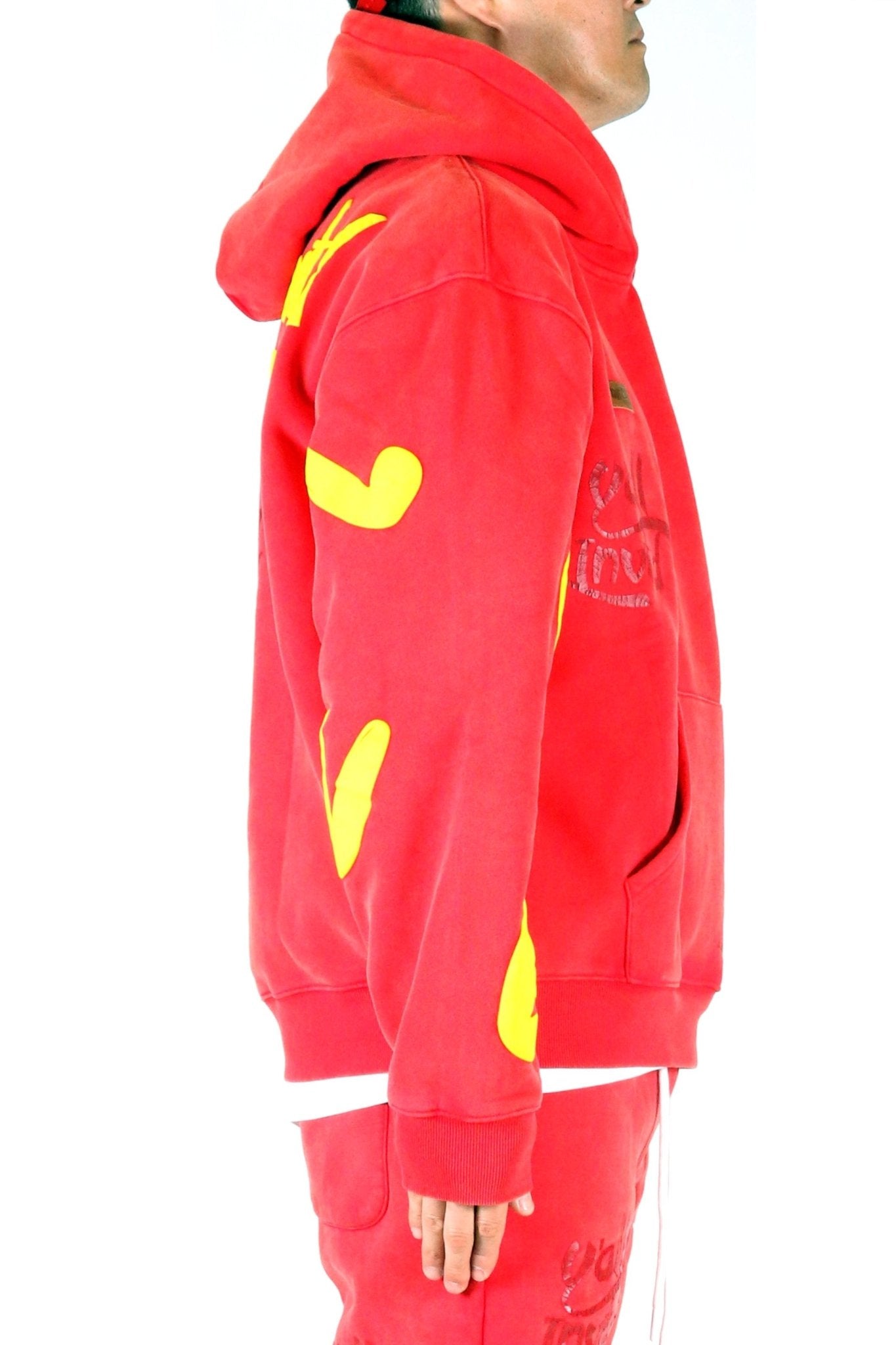 Sudadera con capucha y gráfico cepillado de peso pesado AMARAN